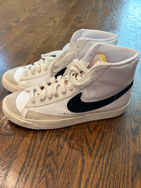 Nike Shoes - NIKE Blazer Mid ‘77 Vintage High Top White Leather Sneakers